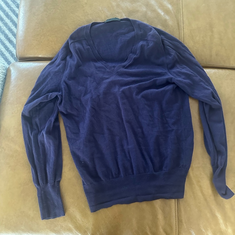 Alexander McQueen V-Neck Purple Sweater
